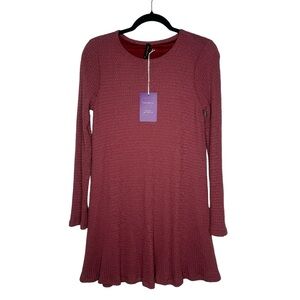 Final Touch Dress Women Size Large  Speckled A Line Drape Long Sleeve Co…